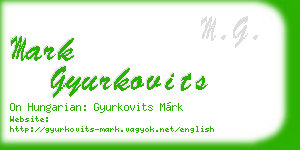 mark gyurkovits business card